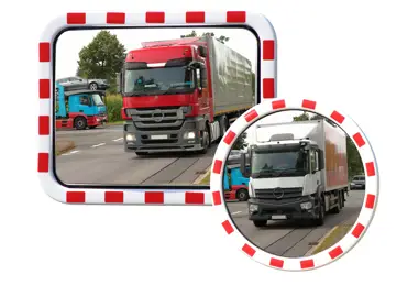 Verkehrsspiegel TM Premium – Acrylat | Edelstahl | Polycarbonat